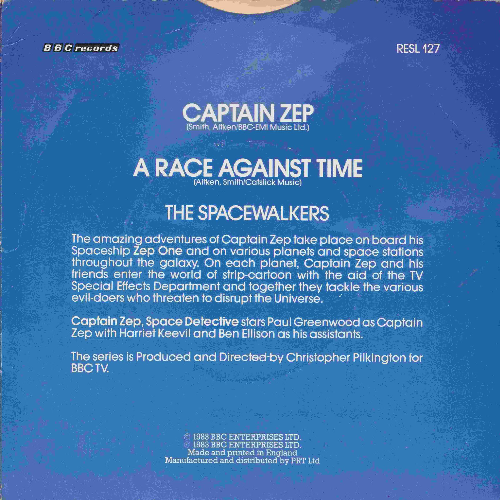 Picture of RESL 127 Captain Zep by artist David Smith / Paul Aitken from the BBC records and Tapes library